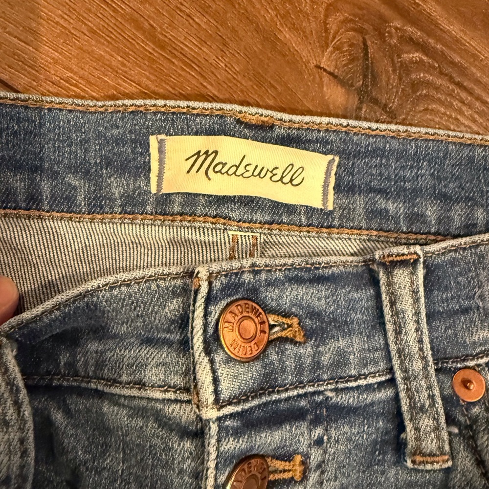 Madewell 9” Mid-Rise Skinny Crop Jeans Button Fly Size 28 - Picture 4 of 8